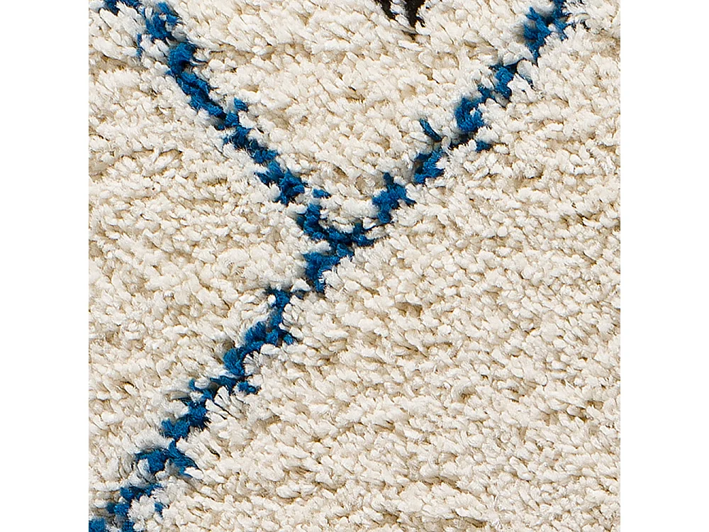 Hochflorteppich - ethnisch - weiß - 80x150 cm - YEBEL