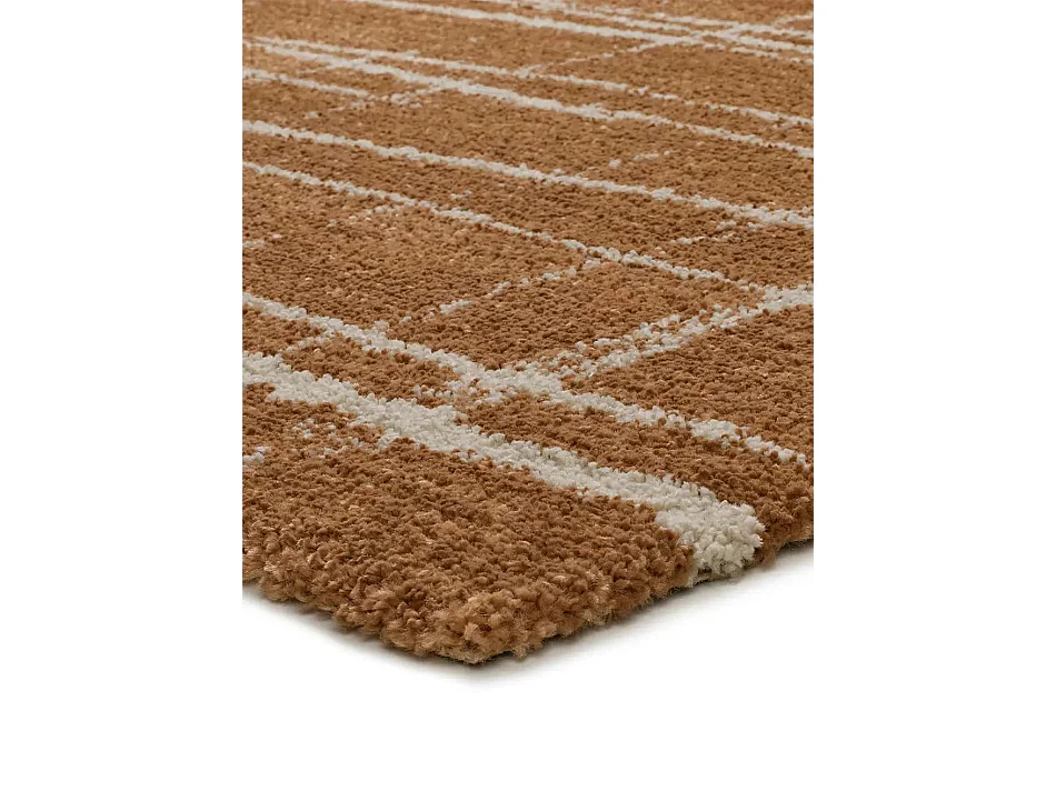 Kurzflorteppich - abstrakt - kupfer - 120x170 cm - VENUS