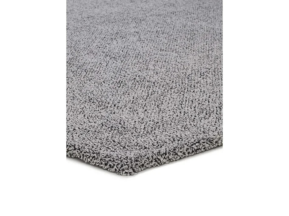 Kurzflorteppich - Einfarbiger - grau - 60x120 cm - SAFFI