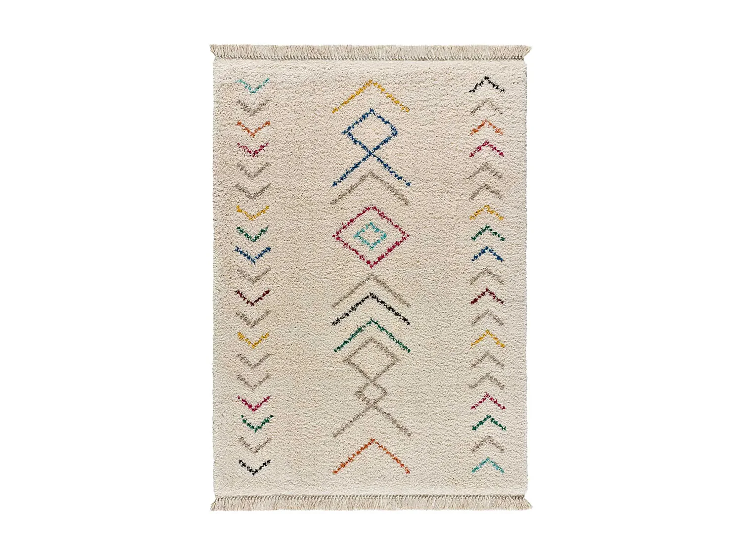 Hochflorteppich - berber - weiß - 160x230 cm - ZIRI