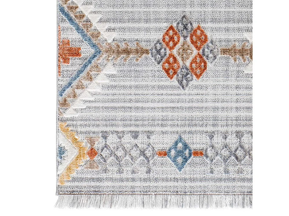 Kurzflorteppich - ethnisch - mehrfarbig - 77x150 cm - BROADWAY