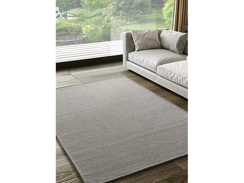Kurzflorteppich - Einfarbiger - beige - 60x120 cm - SAFFI