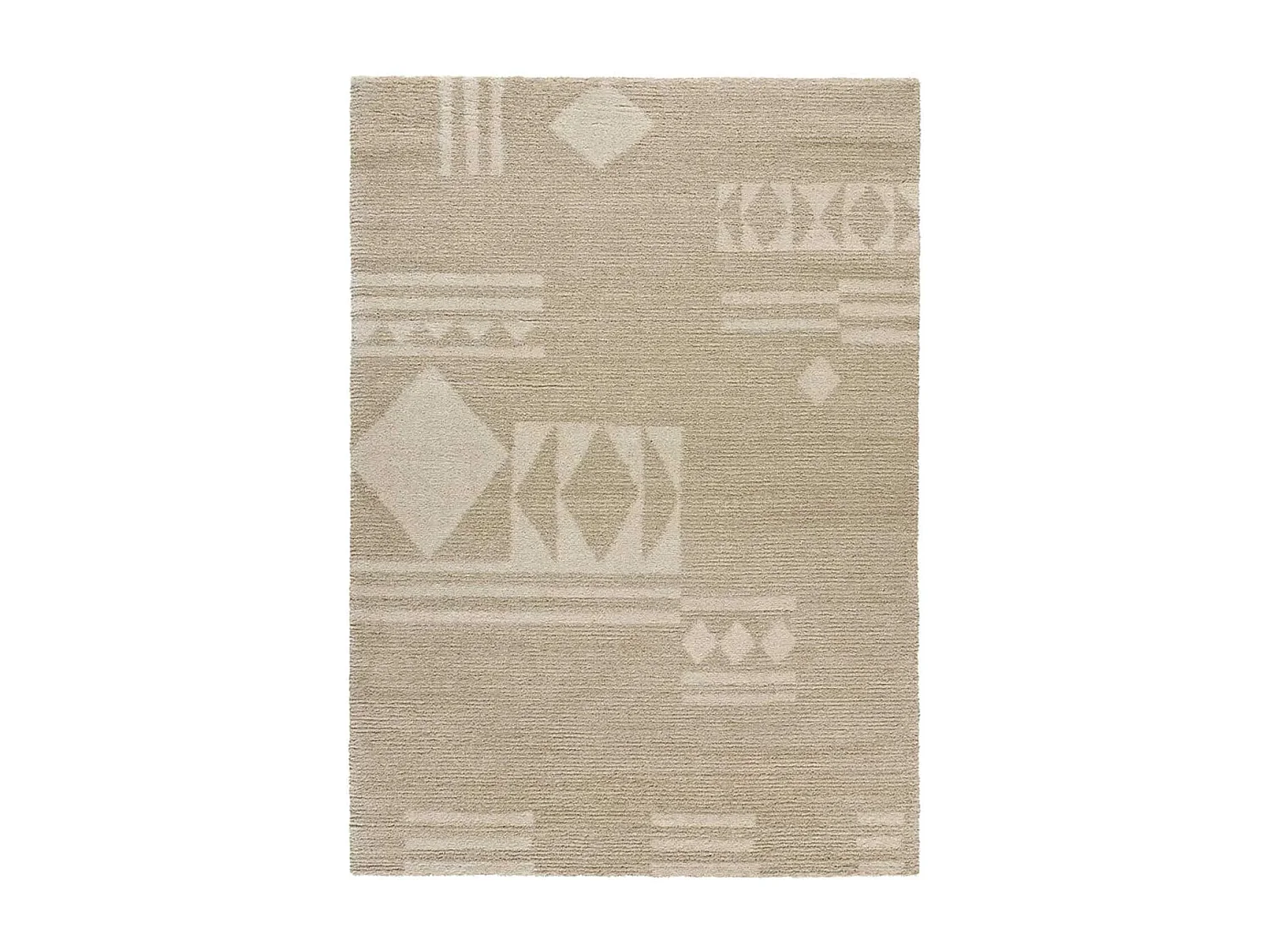 Kurzflorteppich - ethnisch - beige - 160x230 cm - VENUS