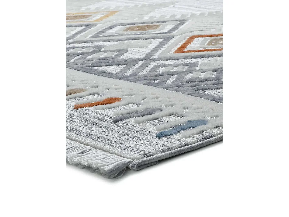 Kurzflorteppich - ethnisch - mehrfarbig - 155x230 cm - BROADWAY