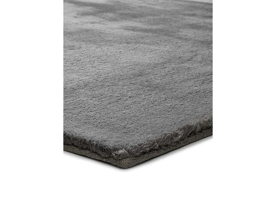 Kurzflorteppich - einfarbiger - grau - 60x110 cm - BERNA