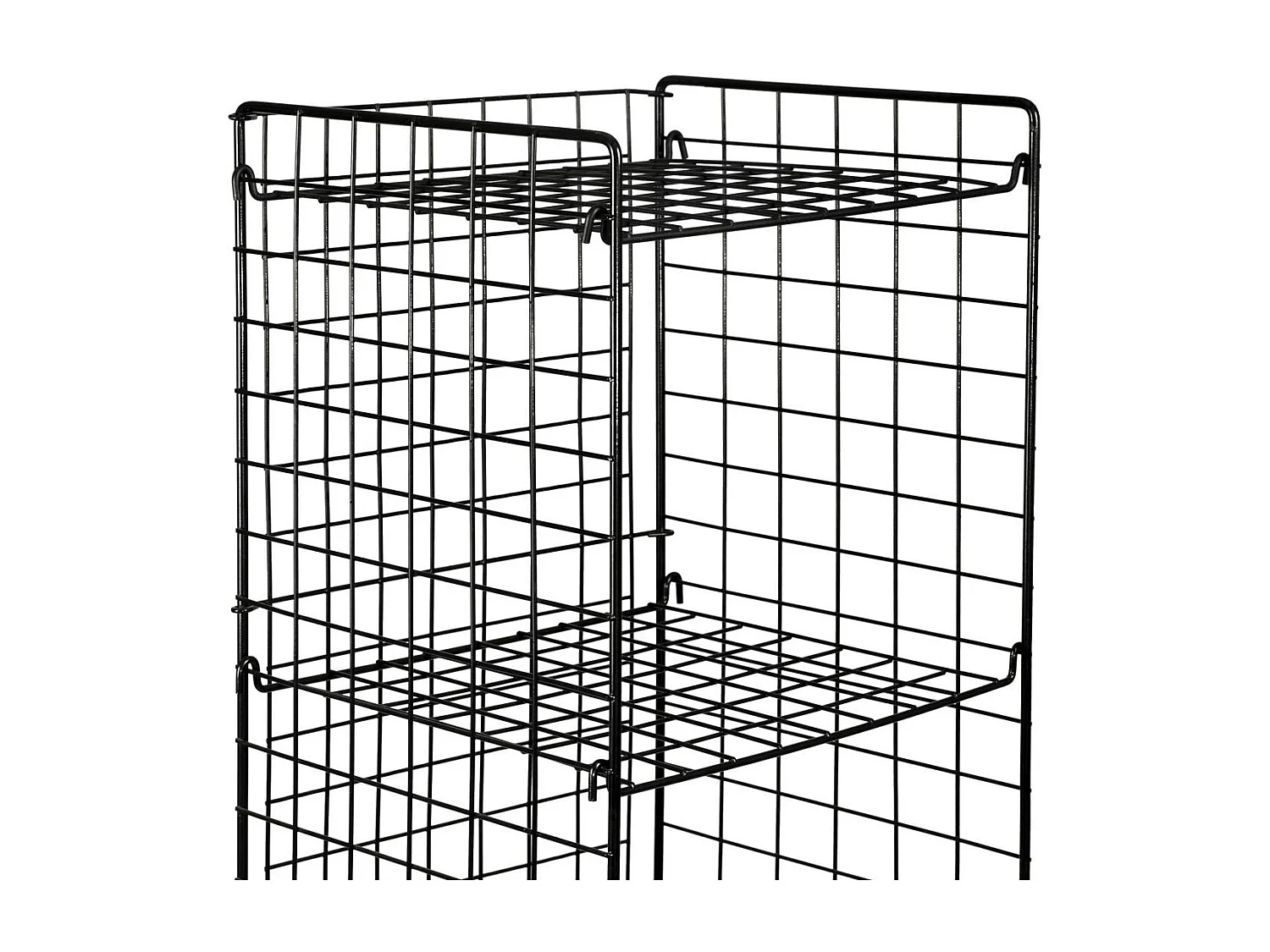 Colonne industrielle noire grillagée, 5 plateaux SFAX