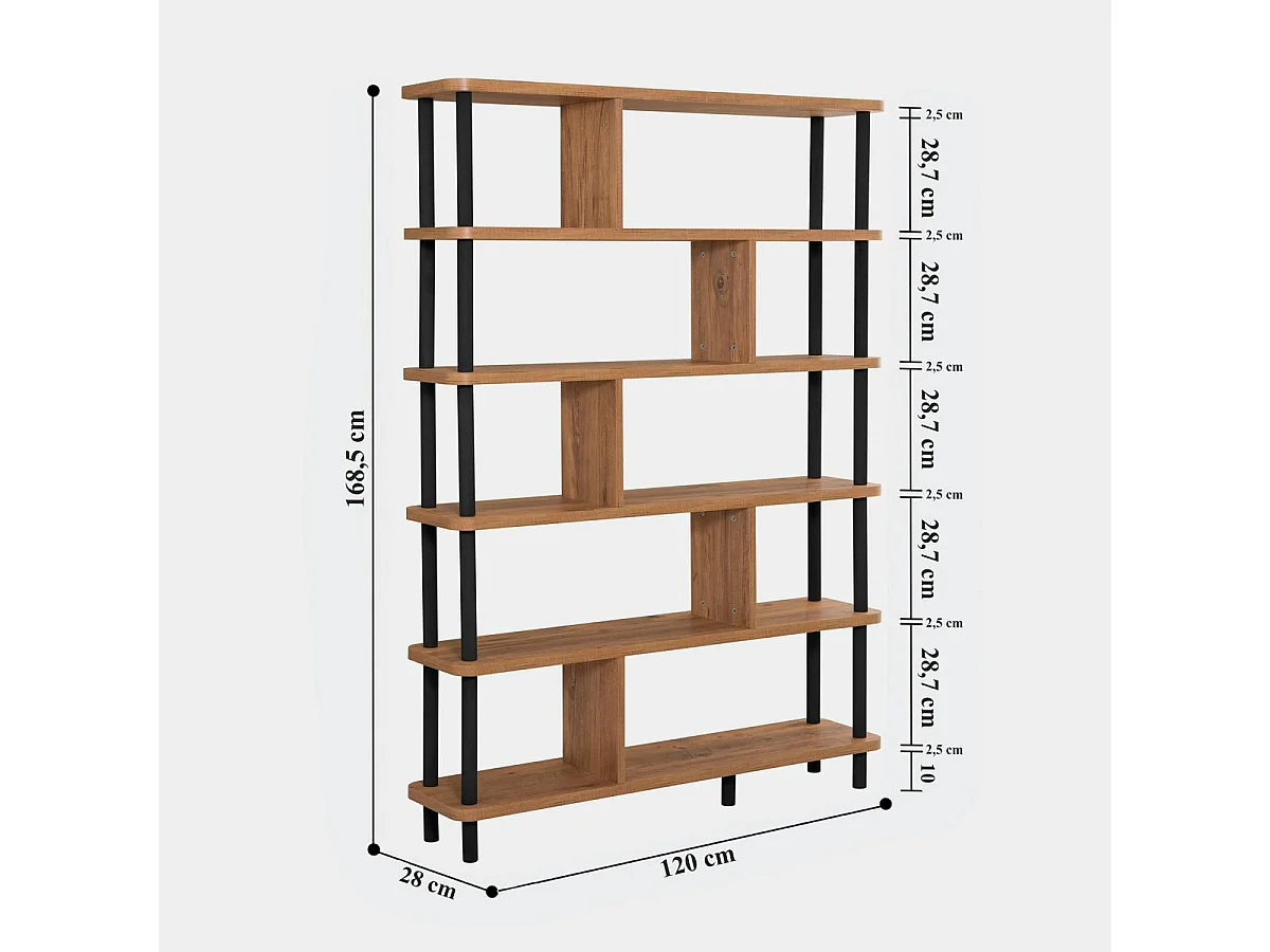 Bibliothèque étagère design organique à séparateurs MARFA