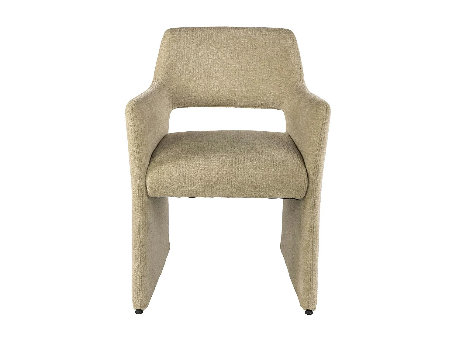 Fauteuil design beige sable à dossier ouvert (lot de 2) CREEK