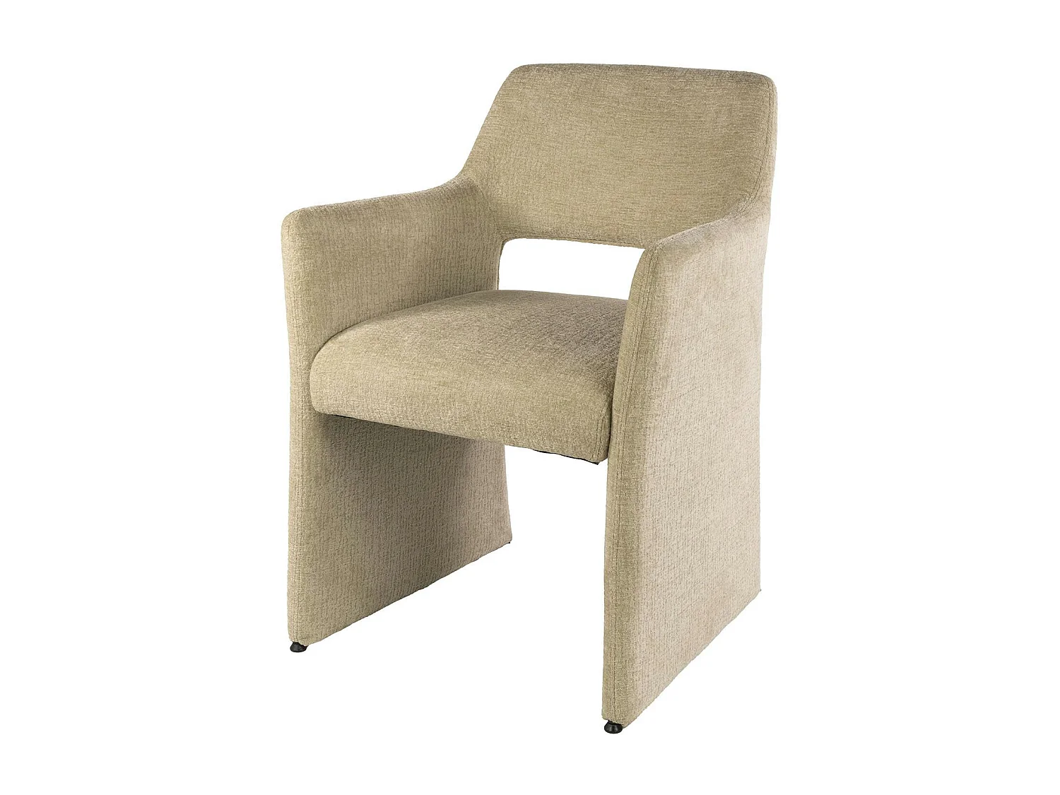 Fauteuil design beige sable à dossier ouvert (lot de 2) CREEK