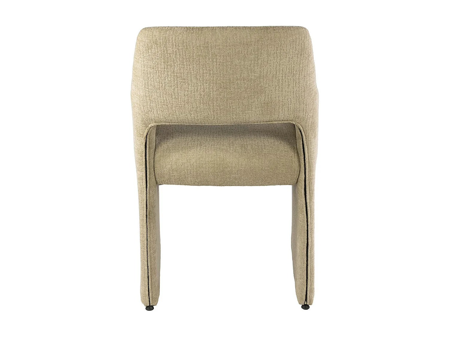 Fauteuil design beige sable à dossier ouvert (lot de 2) CREEK