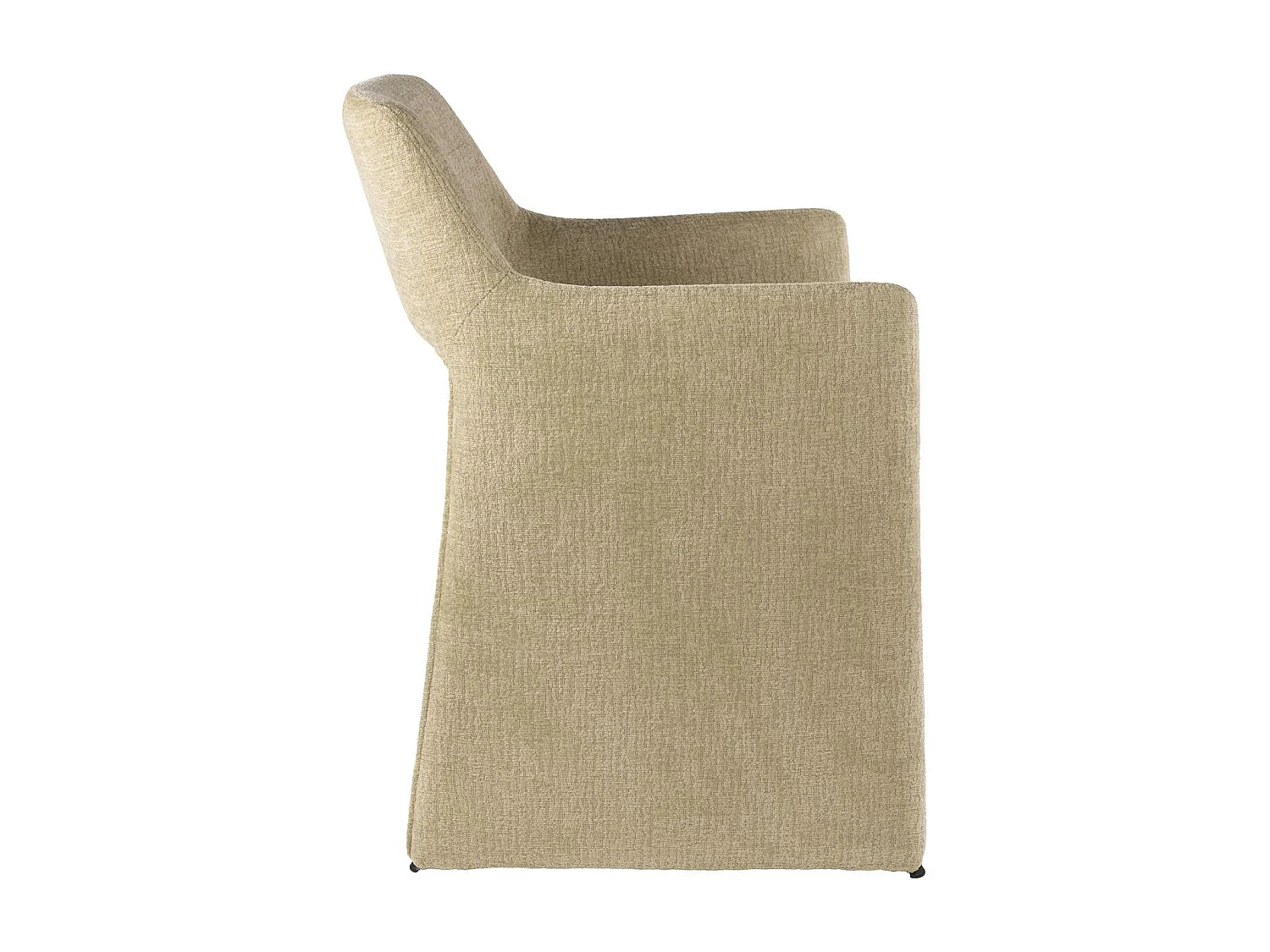 Fauteuil design beige sable à dossier ouvert (lot de 2) CREEK
