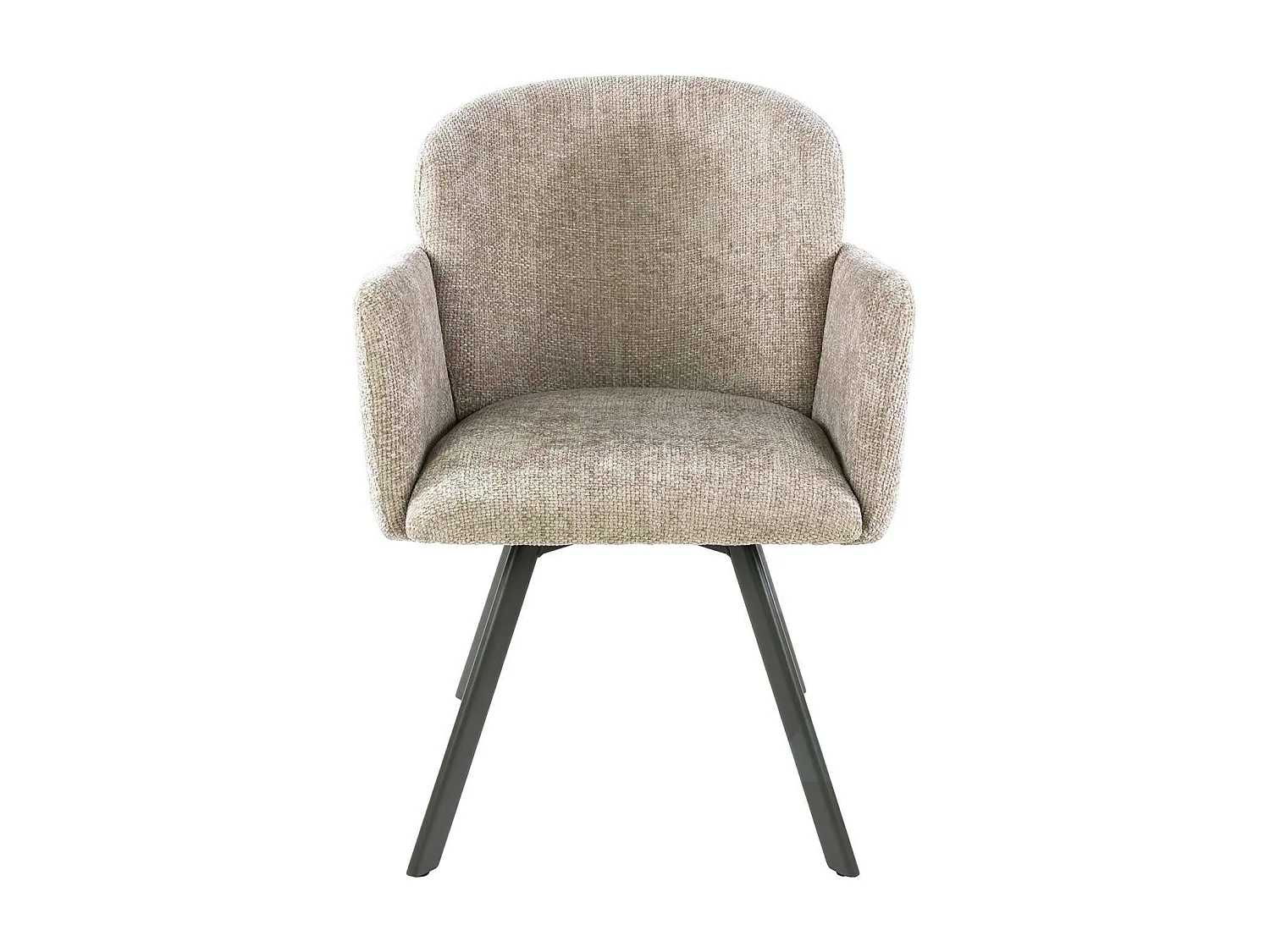 Fauteuil de table pivotant beige texturé (lot de 2) CREEK