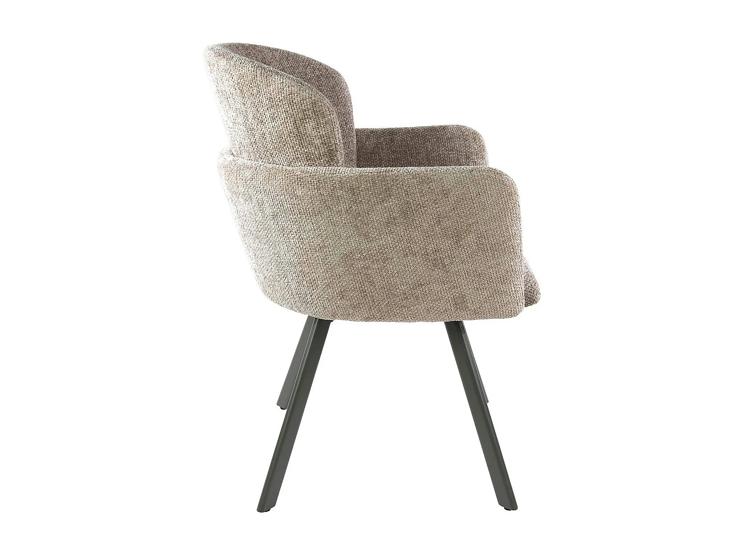 Fauteuil de table pivotant beige texturé (lot de 2) CREEK