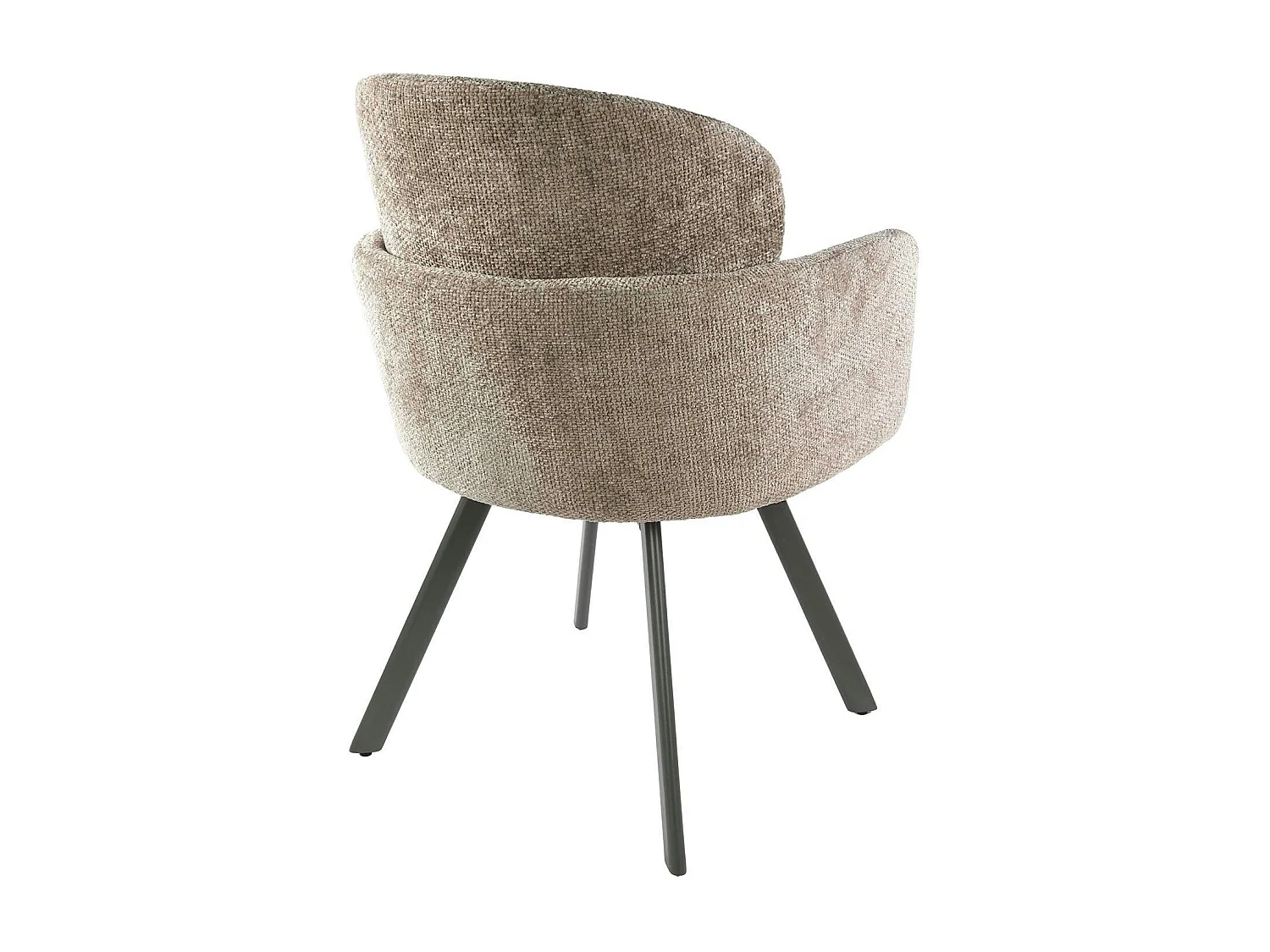 Fauteuil de table pivotant beige texturé (lot de 2) CREEK