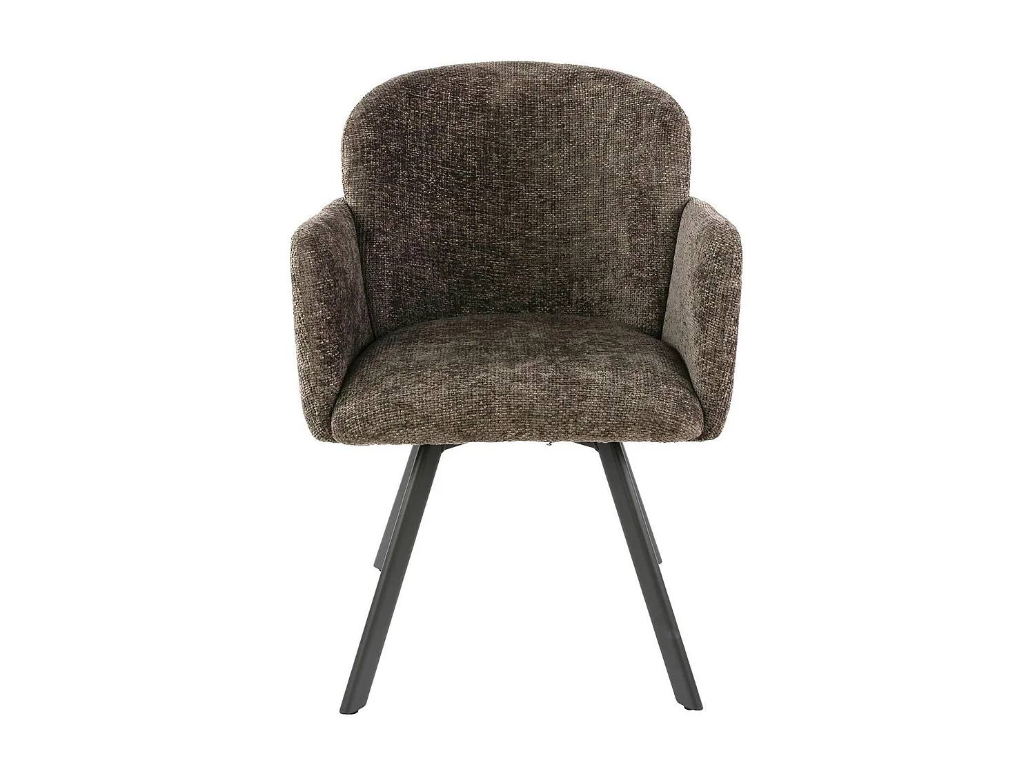 Fauteuil de table pivotant taupe texturé (lot de 2) CREEK