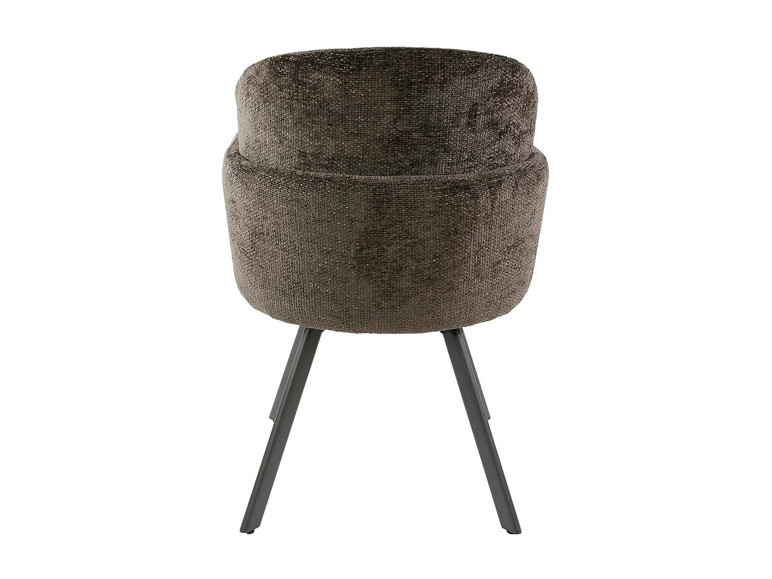 Fauteuil de table pivotant taupe texturé (lot de 2) CREEK