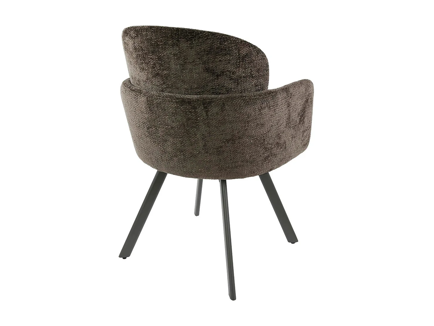 Fauteuil de table pivotant taupe texturé (lot de 2) CREEK