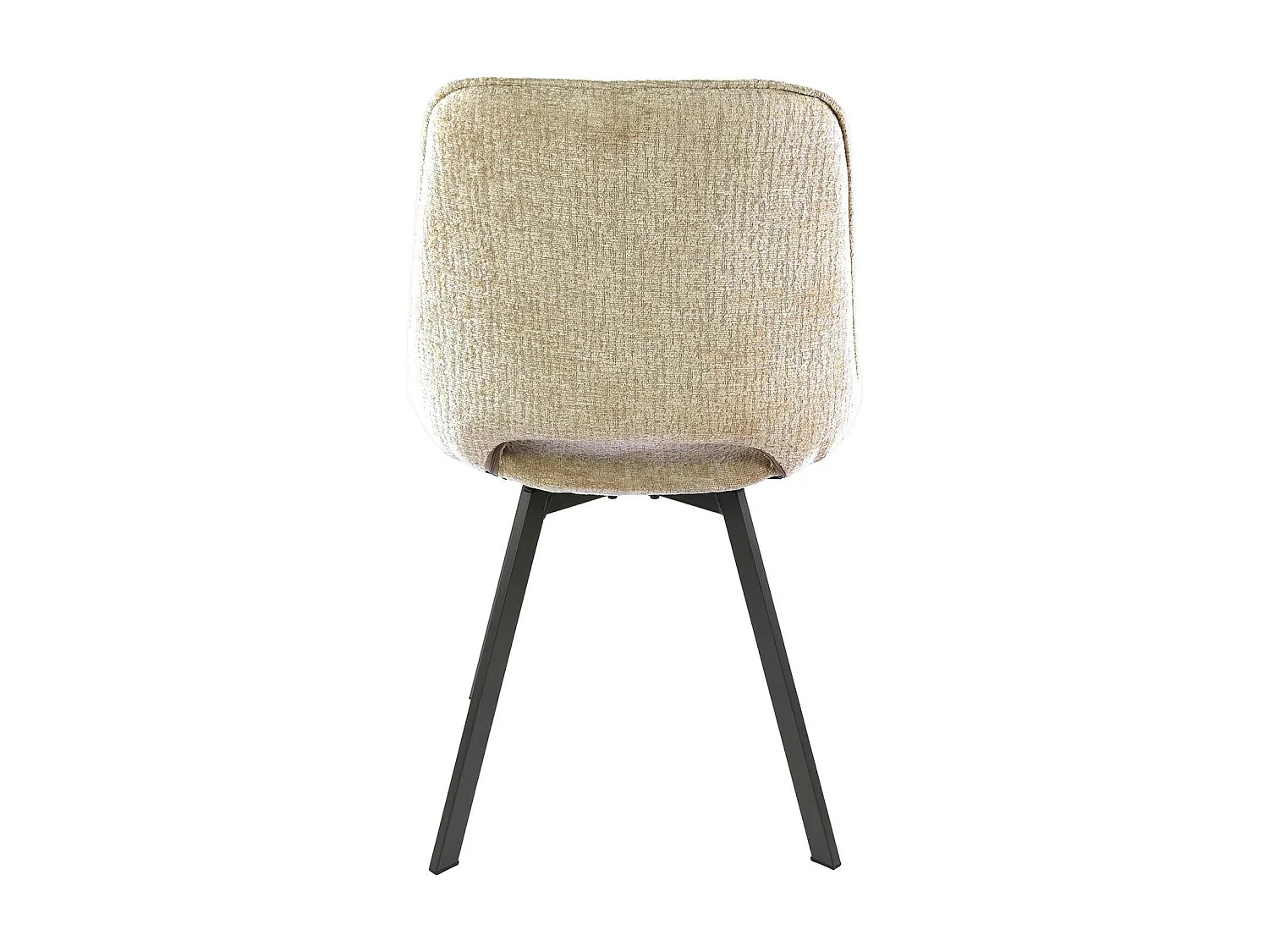 Chaise pivotante beige sable dossier ouvert (lot de 2) ASCOLI