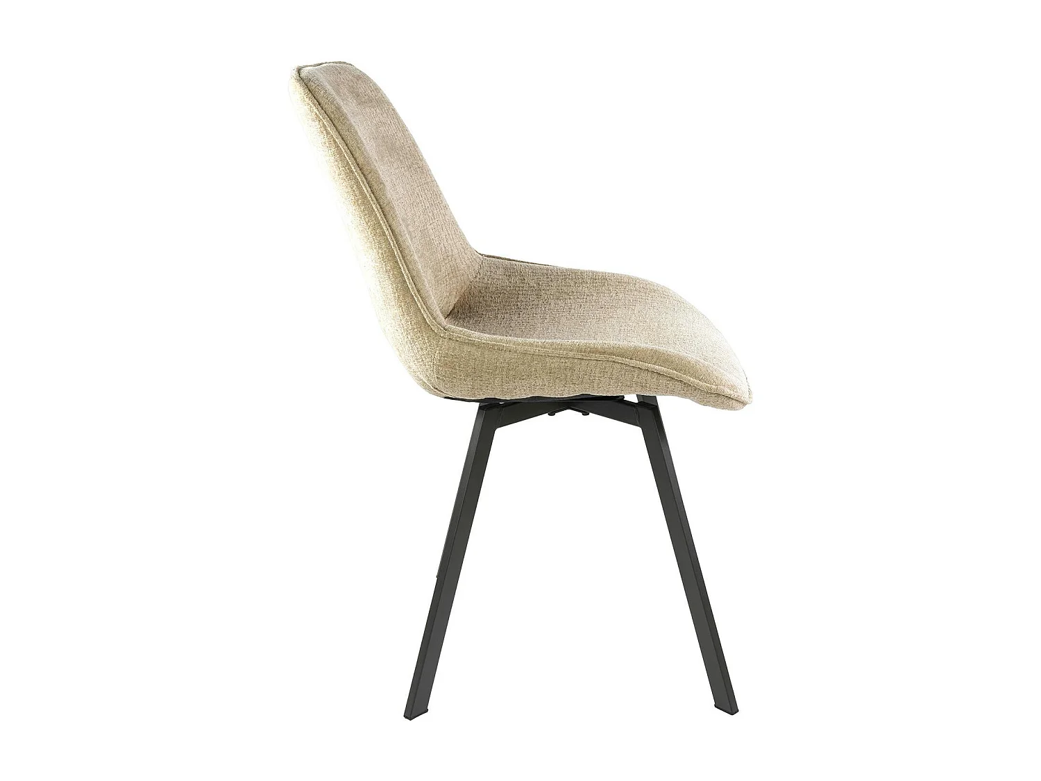 Chaise pivotante beige sable dossier ouvert (lot de 2) ASCOLI