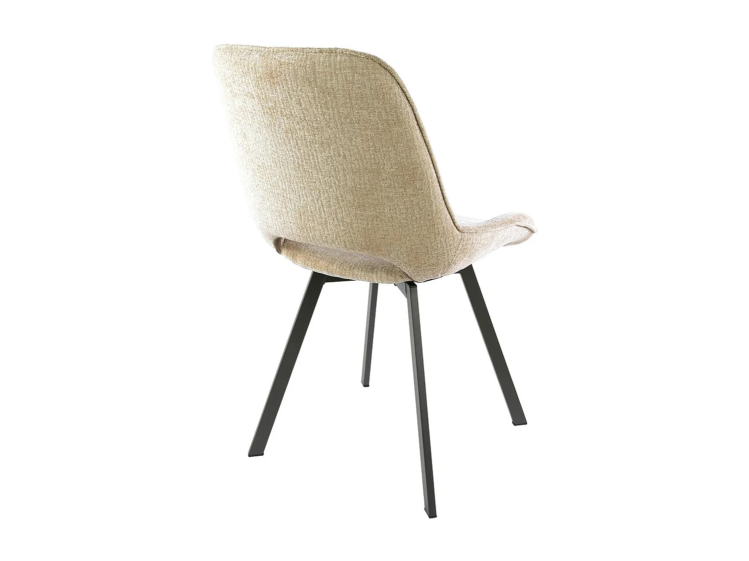 Chaise pivotante beige sable dossier ouvert (lot de 2) ASCOLI