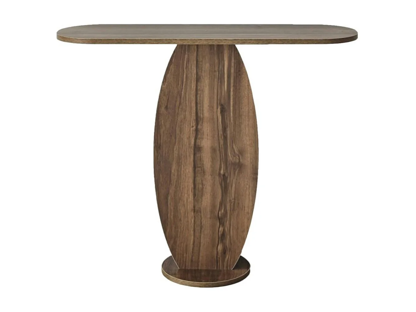 Console d'entrée design organique effet bois foncé MARFA