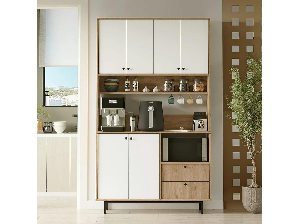 Buffet cuisine moderne niche micro-ondes H 205 cm JENA