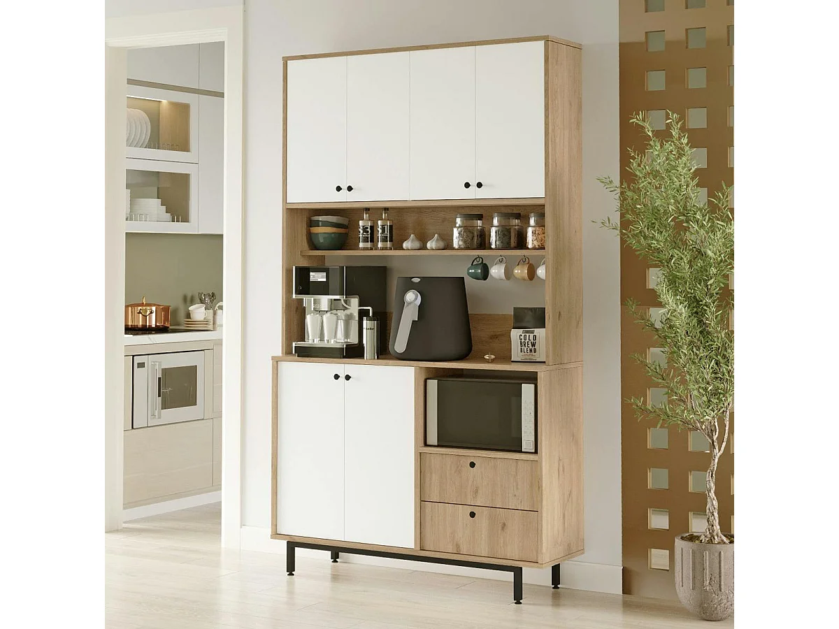 Buffet cuisine moderne niche micro-ondes H 205 cm JENA