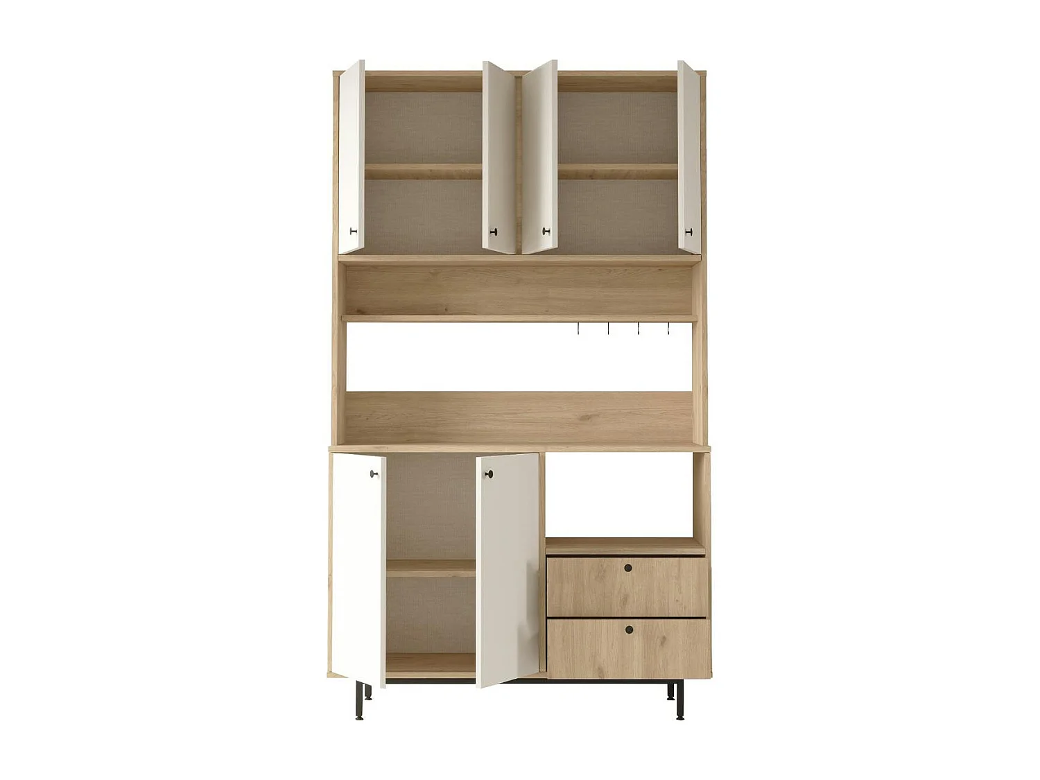 Buffet cuisine moderne niche micro-ondes H 205 cm JENA