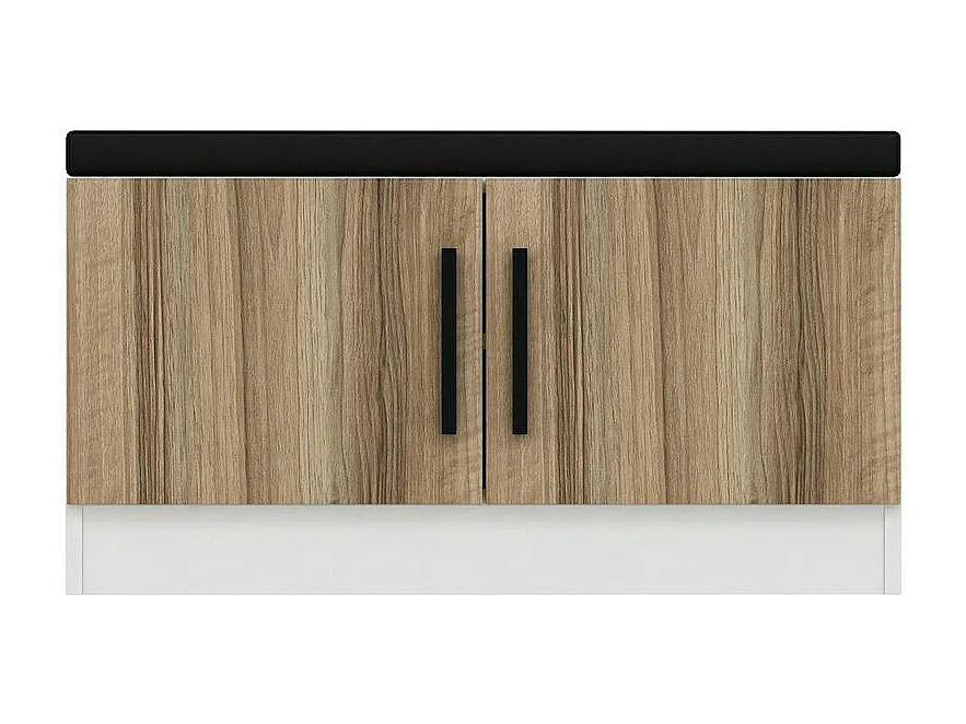 Banc d’entrée avec rangement 2 portes décor bois MARFA