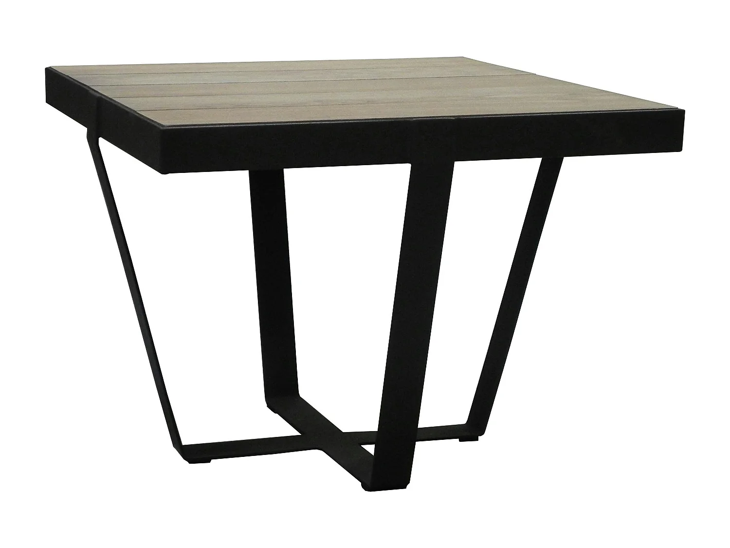 Table d'appoint Bout de Canapé chêne massif métal SOOMAA