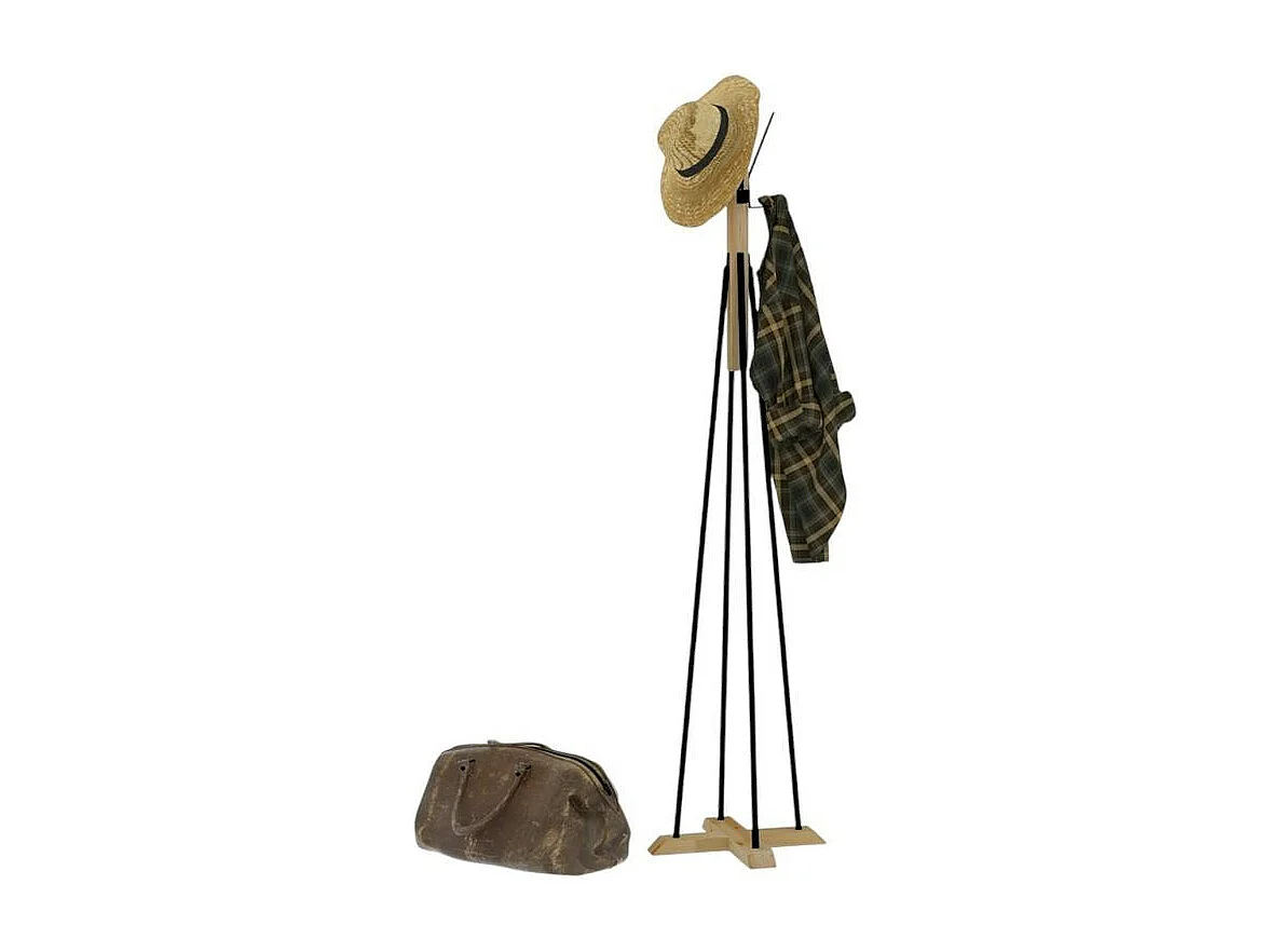 Portemanteau sur pied design moderne à 4 patères JENA