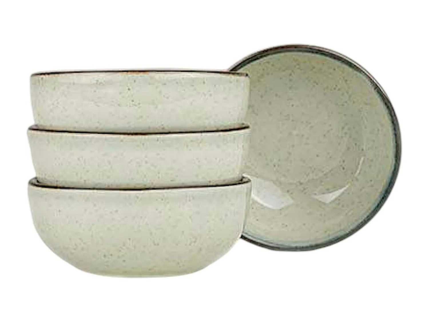 Bol à sauce vert moucheté en porcelaine (lot de 4) ELDA