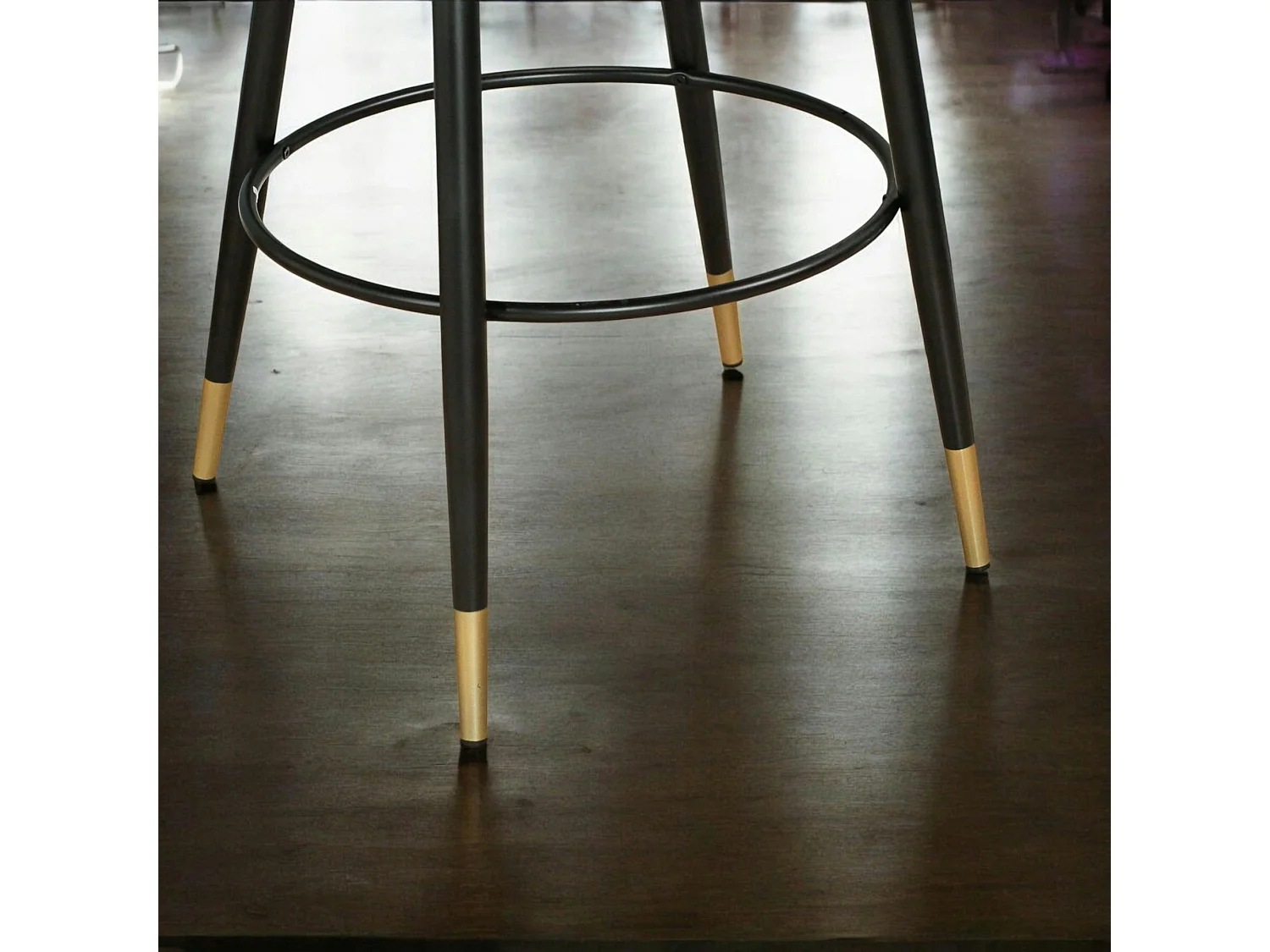 Chaise de bar en velours gris forme coquillage (lot de 2) HAWAI