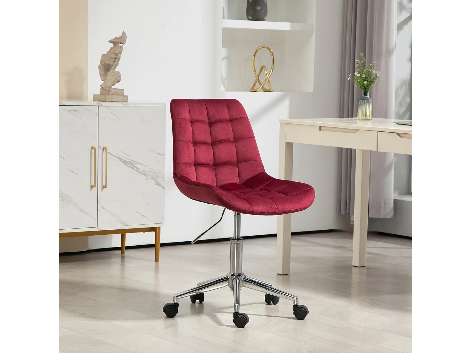 Chaise de bureau SVITA MICKY pour enfants, chaise de bureau réglable en hauteur, chaise pivotante, bordeaux