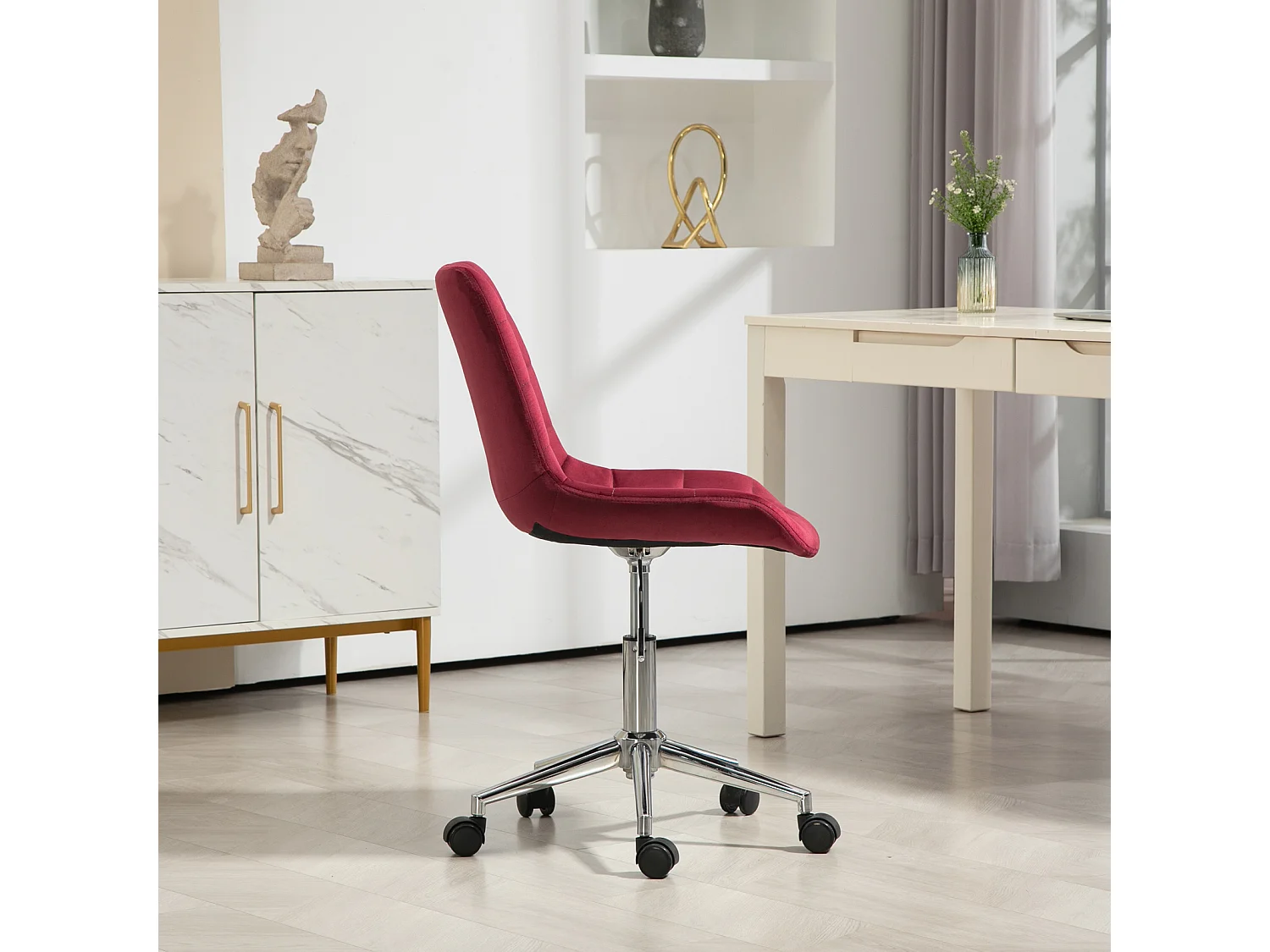 Chaise de bureau SVITA MICKY pour enfants, chaise de bureau réglable en hauteur, chaise pivotante, bordeaux
