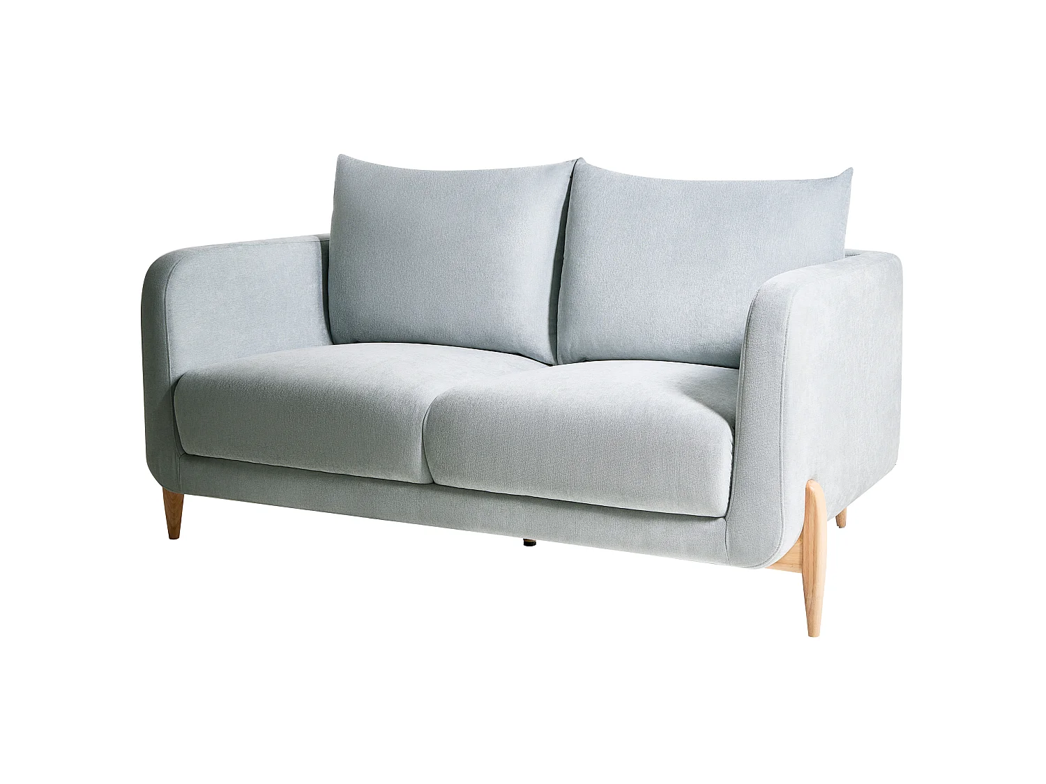 Canapé 2 places en coton chenille bleu GIMO