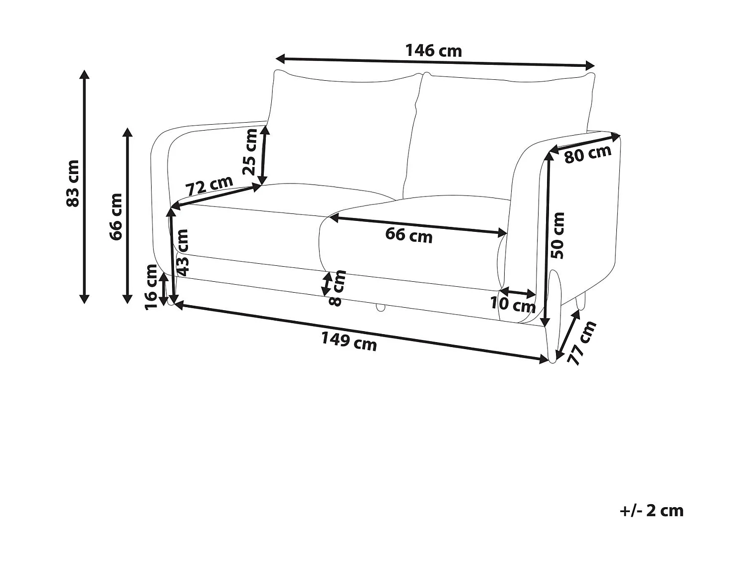 Canapé 2 places GIMO Vert clair