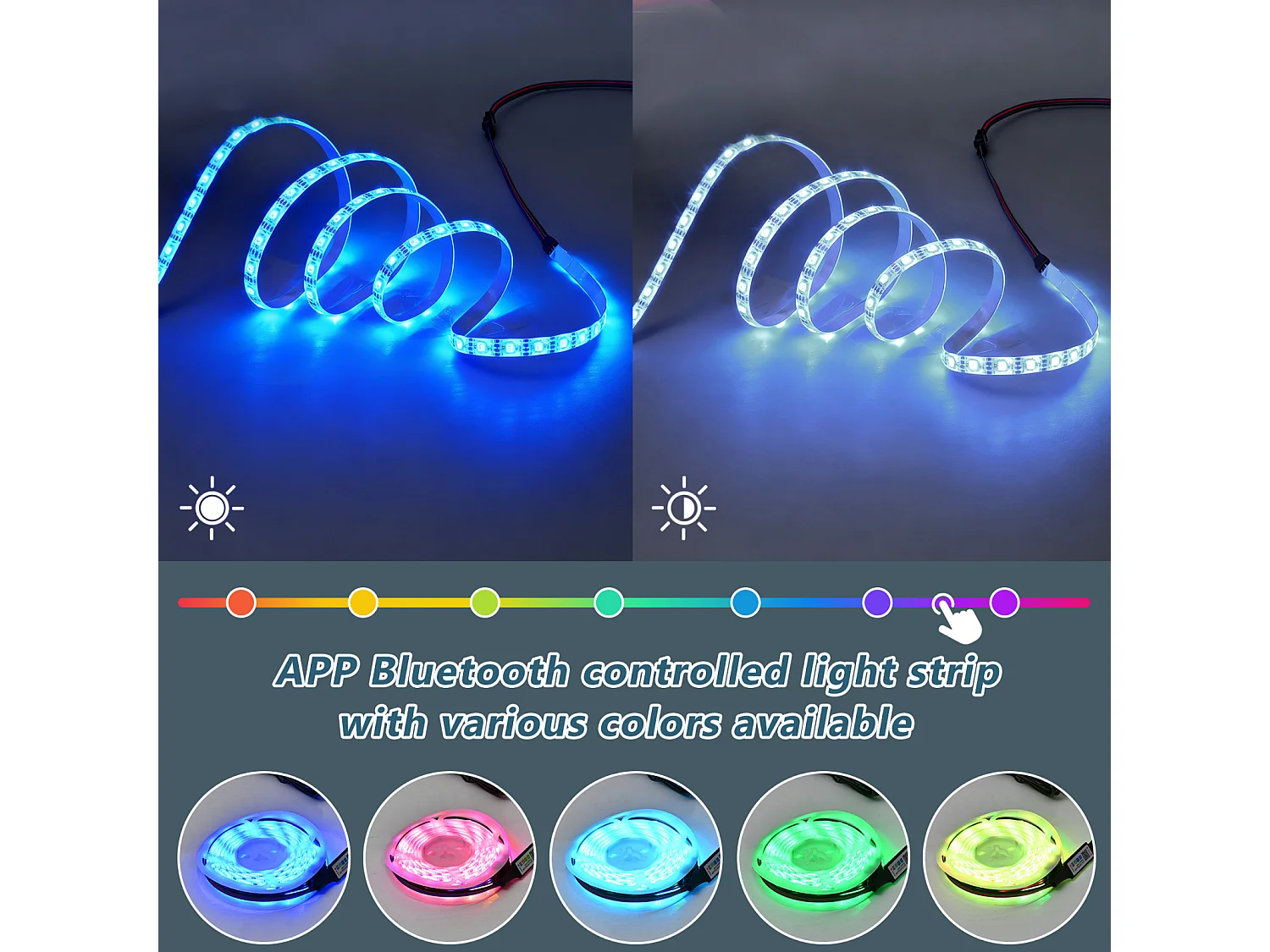 Buffet avec éclairage LED - Meuble à tiroirs avec espace de rangement - 120 cm x 40 cm x 80 cm