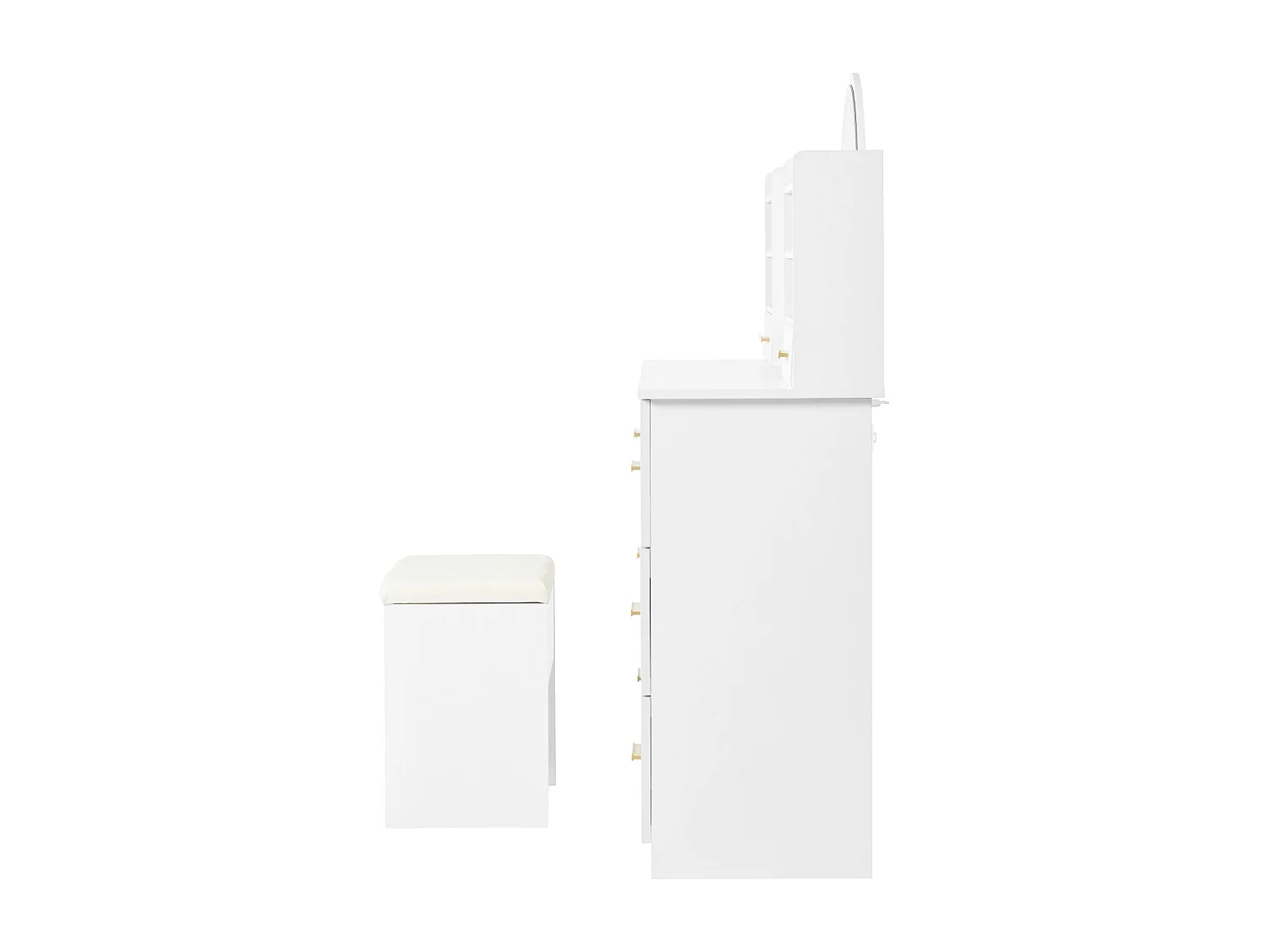 Coiffeuse avec miroir et éclairage LED - table de toilette à 9 tiroirs - 120 x 40 x 135 cm