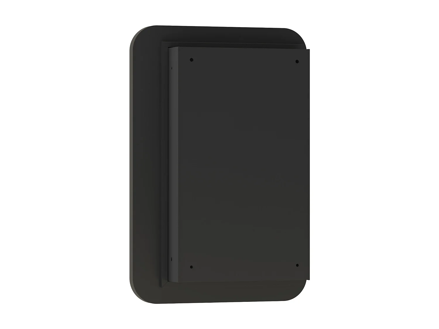 Miroir de salle de bain - armoire de rangement avec miroir - étagère réglable - 76 x 51 cm - noir