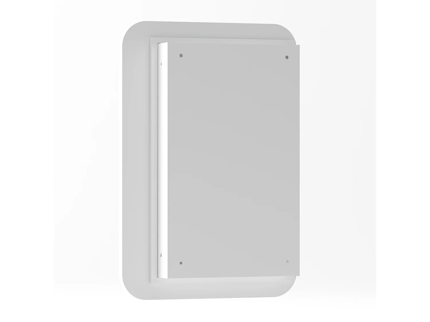 Miroir de salle de bain - armoire de rangement avec miroir - étagère réglable - 76 x 51 cm - blanc