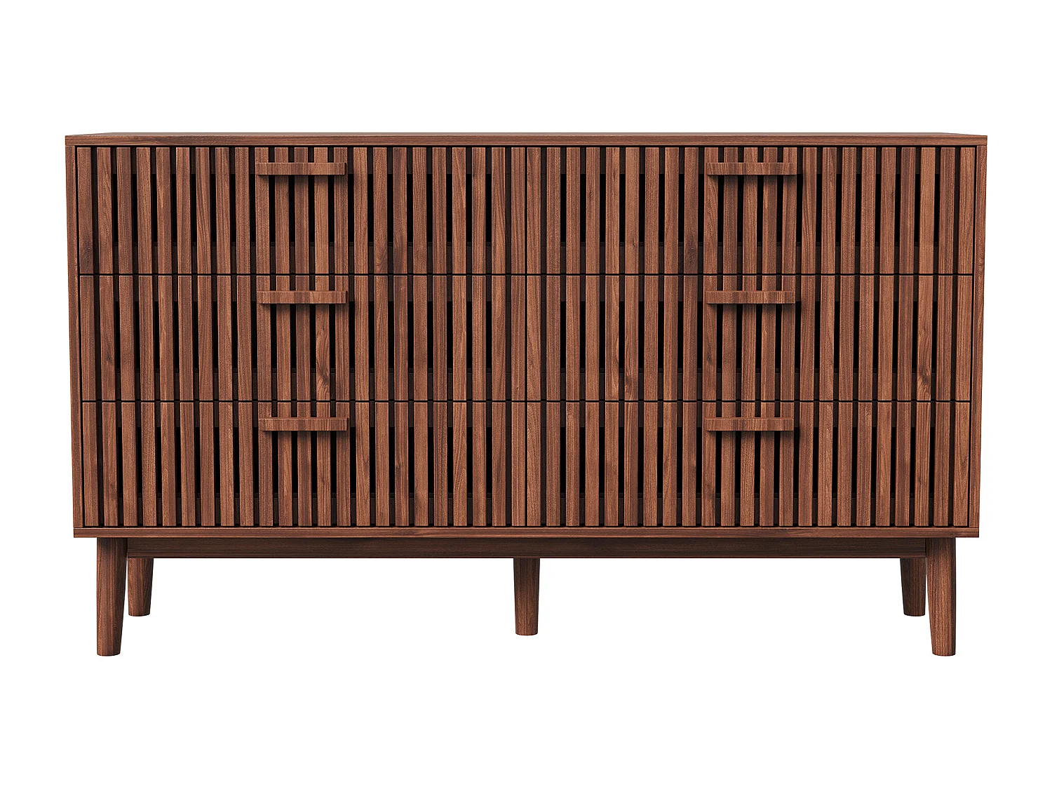 Commode Chambre à 6 tiroirs - en bois - Meuble de Rangement Multifonction - 100 x 34 x 73 cm