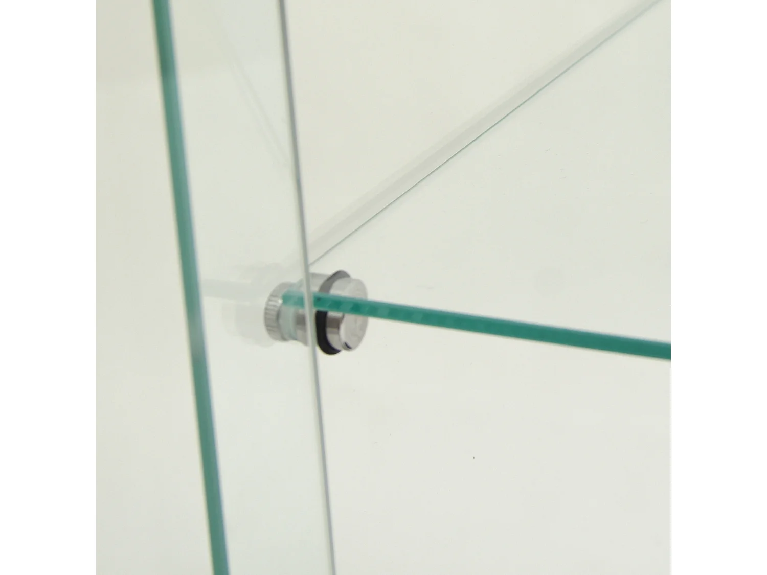 Vitrine vitrée - meuble indépendant pour collections avec éclairage LED - 1 porte et 4 étagères - vitrine pour figurines