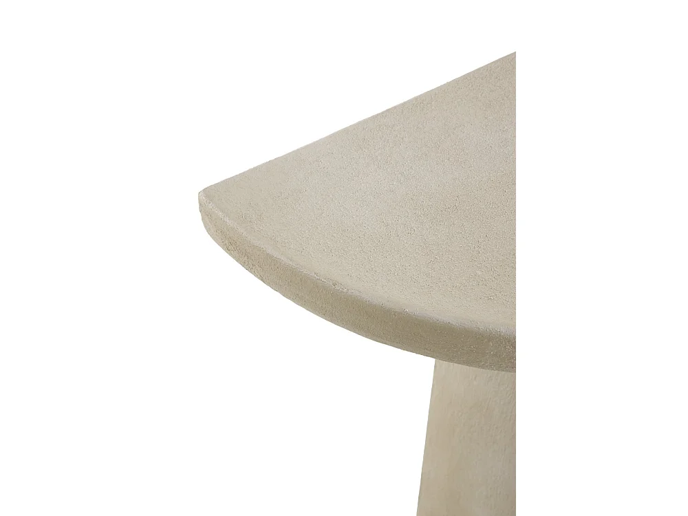 Console demi-lune en polyrésine ciment sable