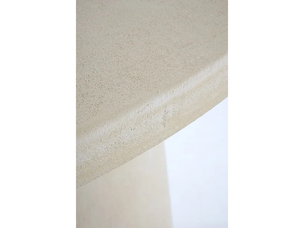 Console demi-lune en polyrésine ciment sable