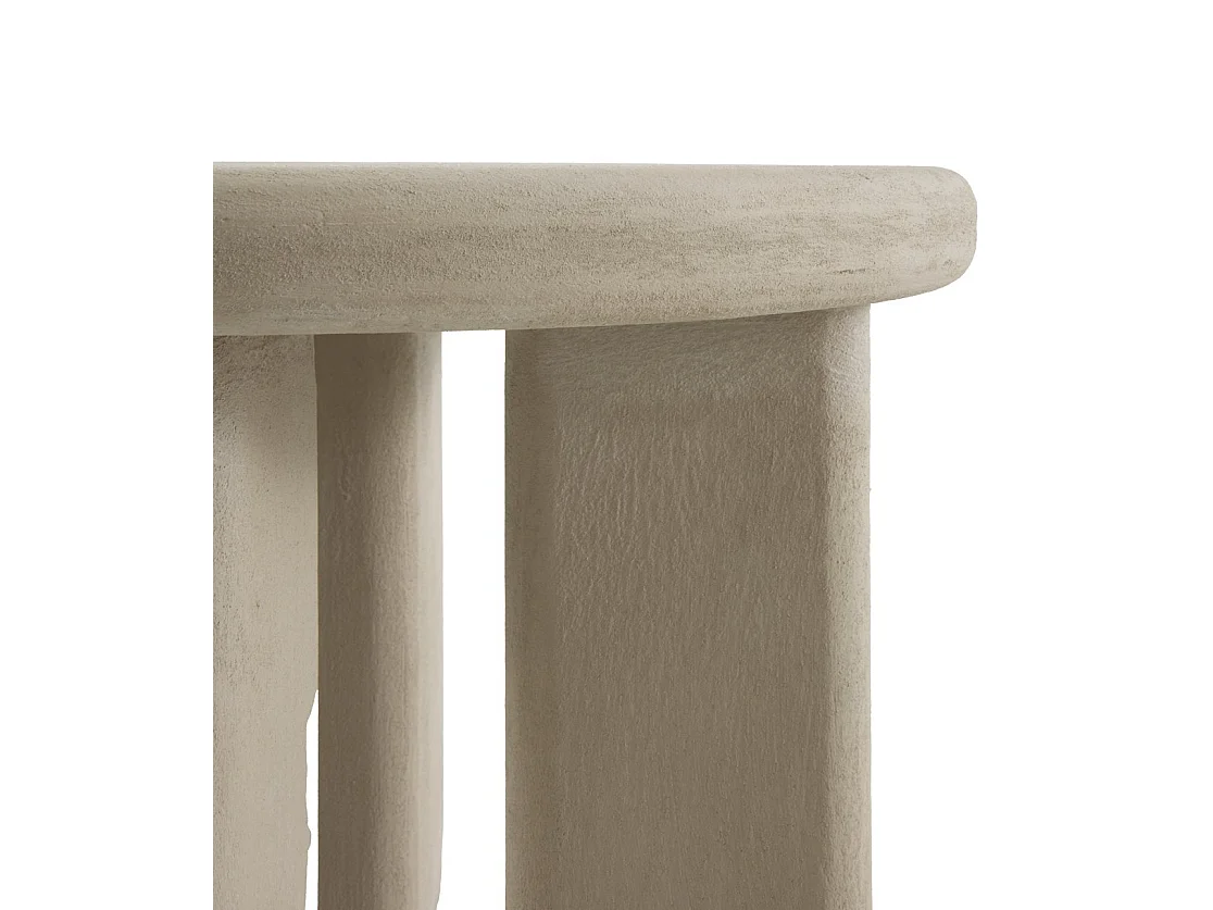 Table basse 60 diamètre ciment sable en polyresine