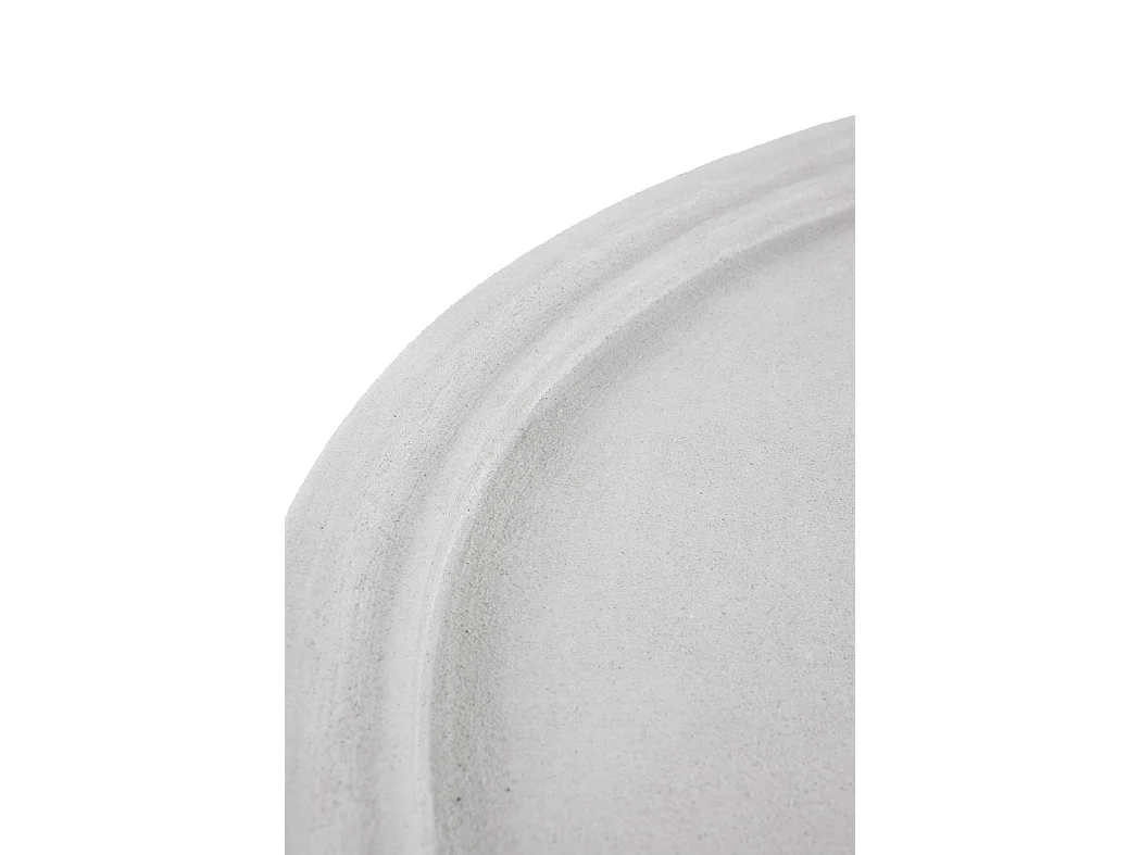 Couchtisch 100 Durchmesser aus weißem Polyresin