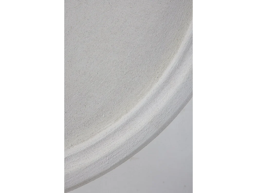 Couchtisch 60 Durchmesser aus weißem Polyresin