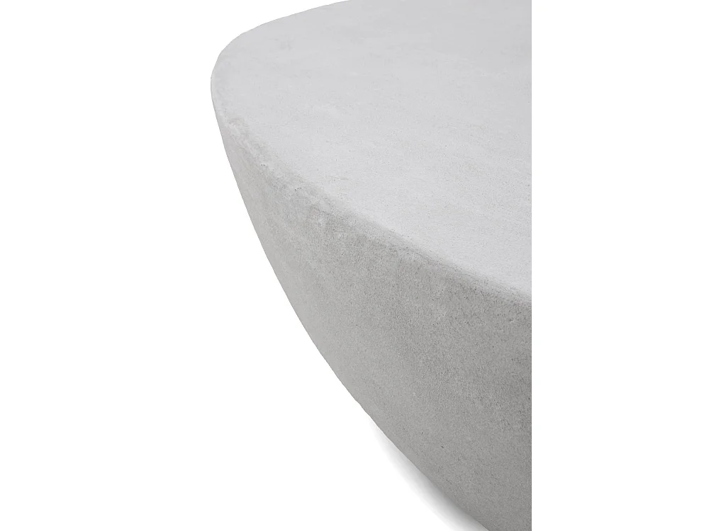 Tavolino da salotto 120x70 in poliresina cemento bianco