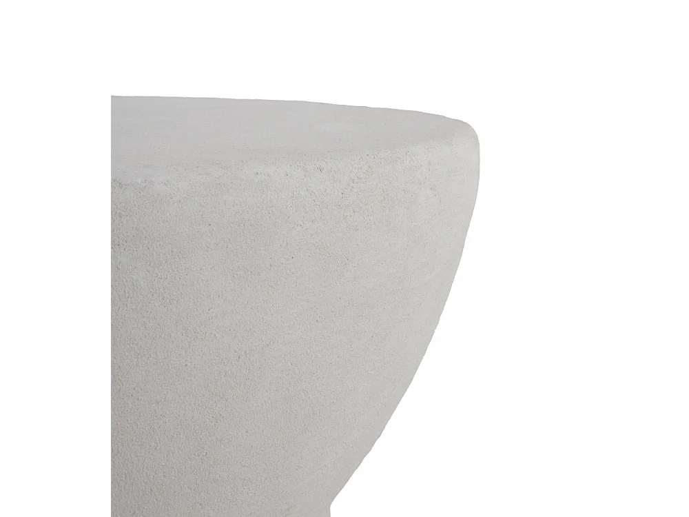 Tavolino da salotto 120x70 in poliresina cemento bianco